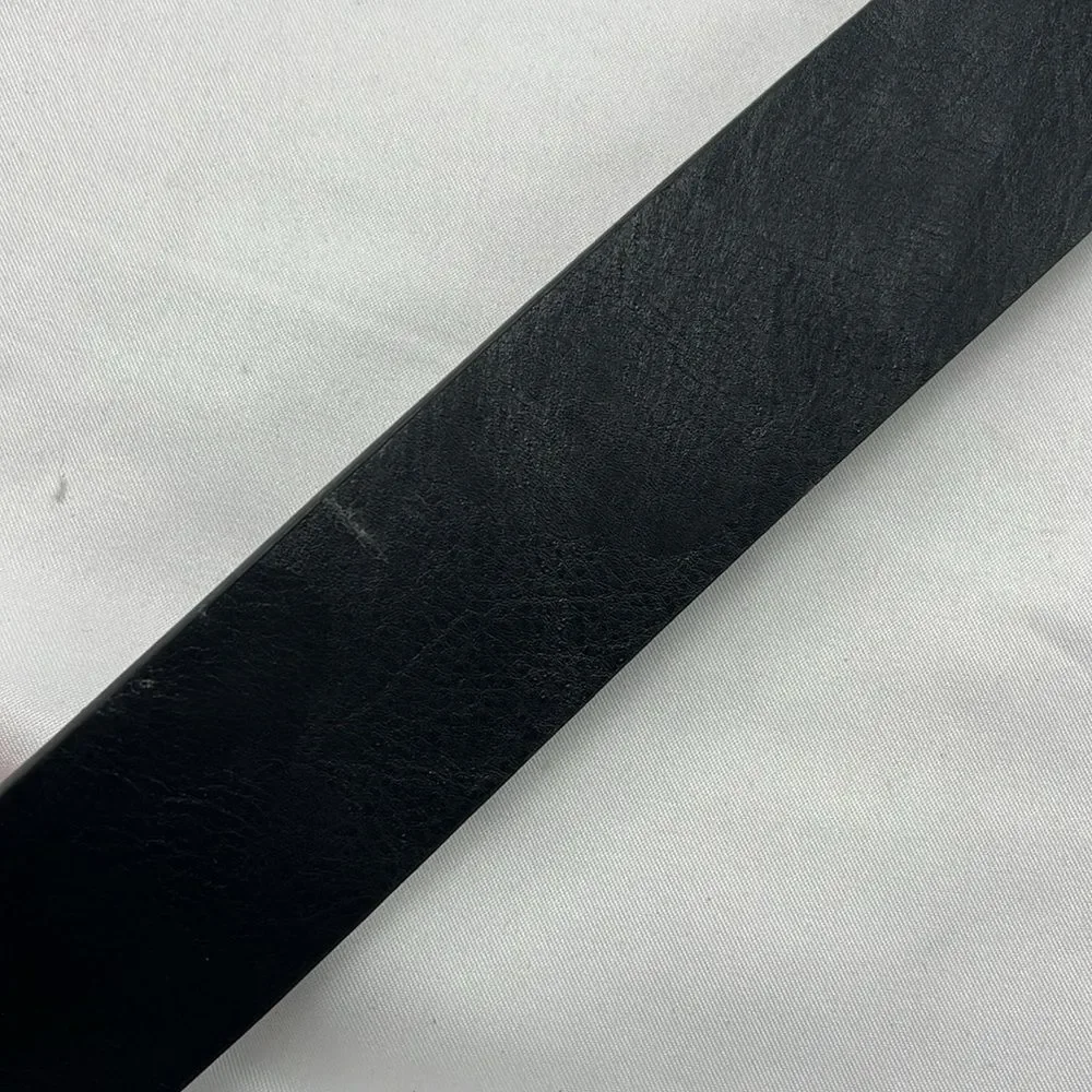Black Faux Leather Snake Belt